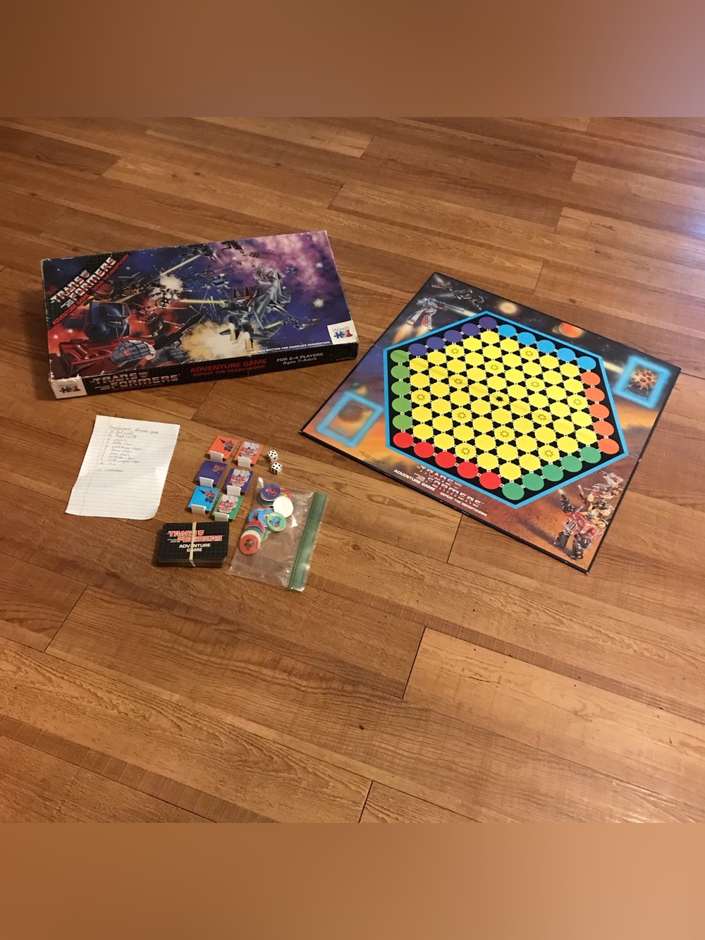 Vintage 1984 Hasbro Transformers Adventure Game Defeat The Decepticons